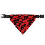 Black And Red Casino Card Pattern Print Over The Collar Dog Bandana