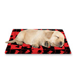 Black And Red Casino Card Pattern Print Pet Cooling Mat Cover