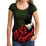 Black And Red Casino Card Pattern Print Pet Sling Carrier
