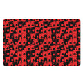 Black And Red Casino Card Pattern Print Polyester Doormat