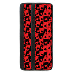 Black And Red Casino Card Pattern Print Refrigerator Handle Covers