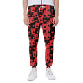 Black And Red Casino Card Pattern Print Joggers