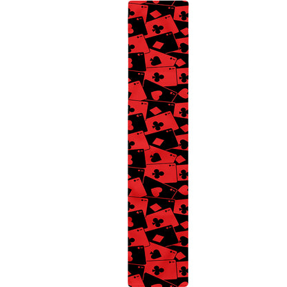 Black And Red Casino Card Pattern Print Table Runner