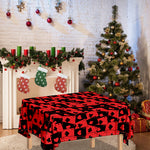 Black And Red Casino Card Pattern Print Tablecloth