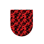 Black And Red Casino Card Pattern Print Toilet Lid Cover
