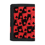 Black And Red Casino Card Pattern Print Trifold Wallet