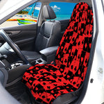 Black And Red Casino Card Pattern Print Waterproof Car Seat Cover