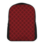 Black And Red Chinese Pattern Print Casual Backpack