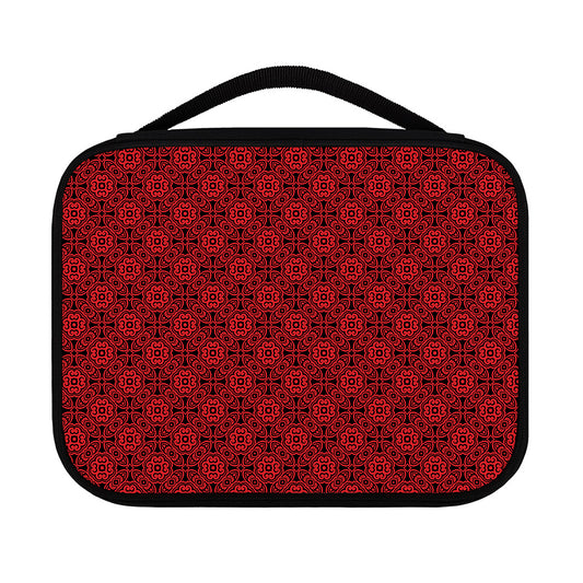 Black And Red Chinese Pattern Print Classic Bible Case