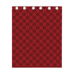 Black And Red Chinese Pattern Print Curtain