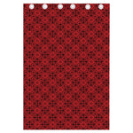 Black And Red Chinese Pattern Print Curtain