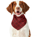 Black And Red Chinese Pattern Print Dog Bandana