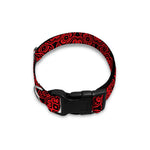 Black And Red Chinese Pattern Print Dog Collar