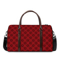 Black And Red Chinese Pattern Print Duffel Bag