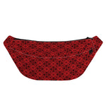 Black And Red Chinese Pattern Print Fanny Pack