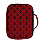 Black And Red Chinese Pattern Print Front Pocket Bible Bag
