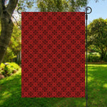Black And Red Chinese Pattern Print Garden Flag