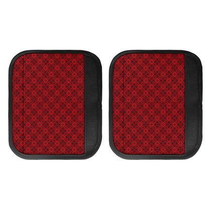 Black And Red Chinese Pattern Print Handle Covers