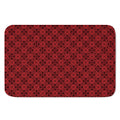 Black And Red Chinese Pattern Print Indoor Door Mat