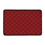 Black And Red Chinese Pattern Print Kitchen Mat