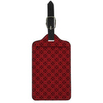 Black And Red Chinese Pattern Print Luggage Tag