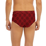 Black And Red Chinese Pattern Print Men's Briefs