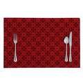 Black And Red Chinese Pattern Print Placemat