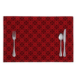 Black And Red Chinese Pattern Print Placemat