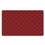 Black And Red Chinese Pattern Print Polyester Doormat
