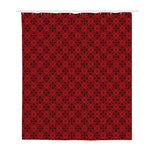 Black And Red Chinese Pattern Print Polyester Shower Curtain