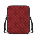 Black And Red Chinese Pattern Print Rectangular Crossbody Bag
