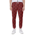 Black And Red Chinese Pattern Print Joggers
