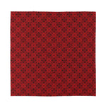 Black And Red Chinese Pattern Print Silk Bandana
