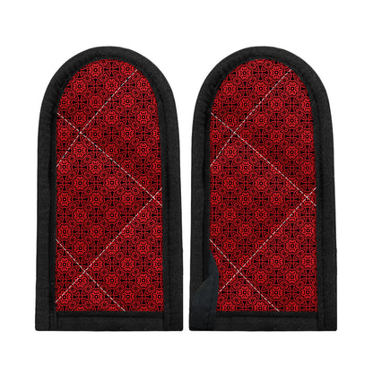 Black And Red Chinese Pattern Print Skillet Handle Cover
