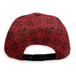 Black And Red Chinese Pattern Print Snapback Cap