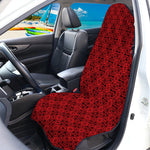 Black And Red Chinese Pattern Print Waterproof Car Seat Cover