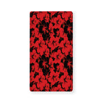 Black And Red Hibiscus Pattern Print Baby Crib Sheet