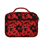 Black And Red Hibiscus Pattern Print Briefcase Bible Bag