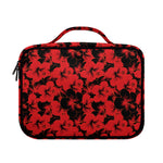 Black And Red Hibiscus Pattern Print Briefcase Bible Bag