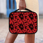 Black And Red Hibiscus Pattern Print Classic Bible Case