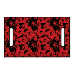 Black And Red Hibiscus Pattern Print Golf Cart Seat Cover