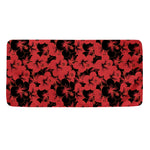 Black And Red Hibiscus Pattern Print Towel