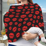 Black And Red Lips Pattern Print Baby Seat Cover
