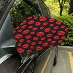 Black And Red Lips Pattern Print Car Side Mirror Covers