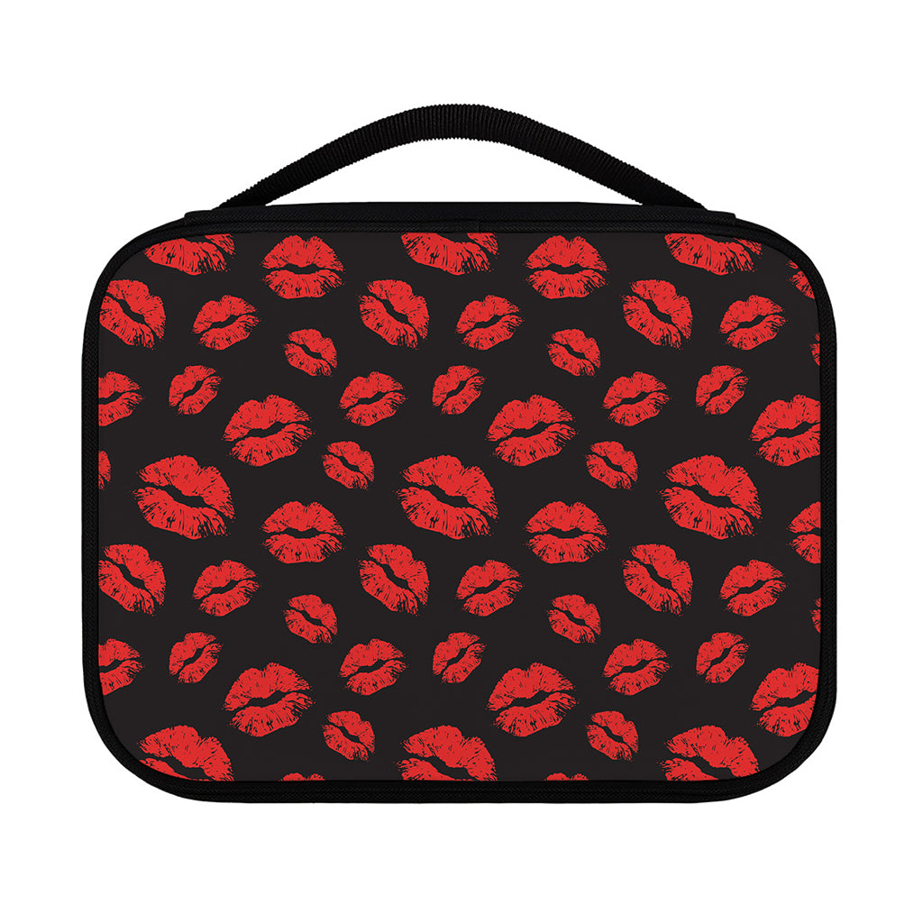 Black And Red Lips Pattern Print Classic Bible Case
