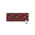 Black And Red Lips Pattern Print Extended Mouse Pad