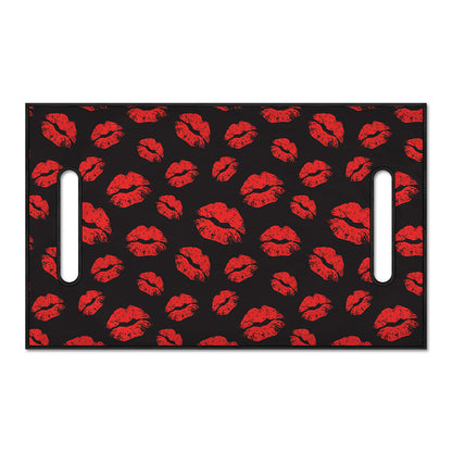 Black And Red Lips Pattern Print Golf Cart Seat Cover