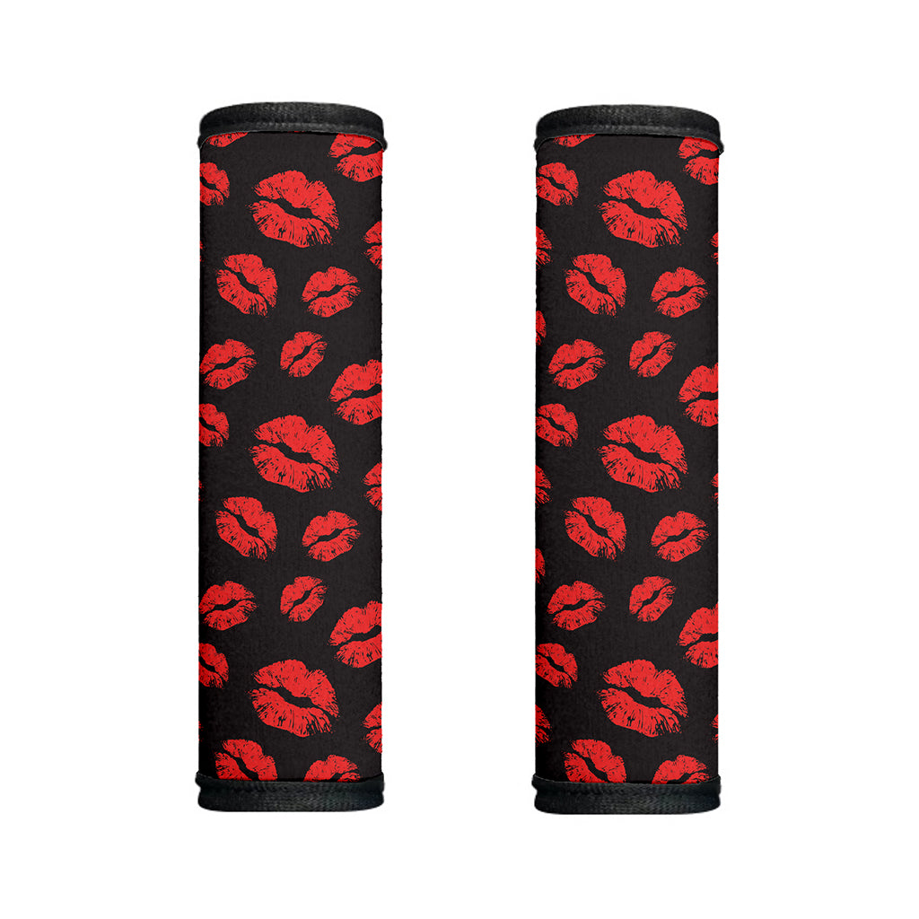 Black And Red Lips Pattern Print Handle Covers