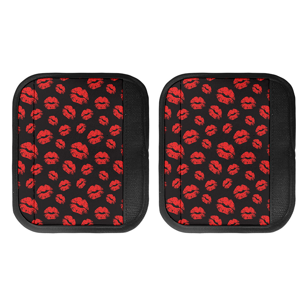 Black And Red Lips Pattern Print Handle Covers