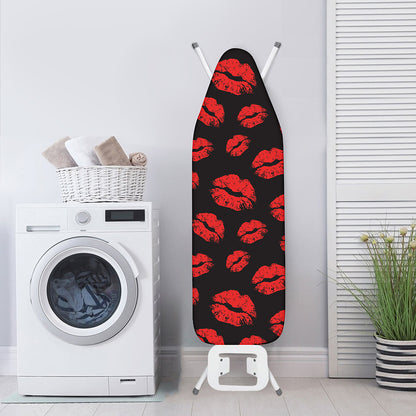 Black And Red Lips Pattern Print Ironing Board Cover